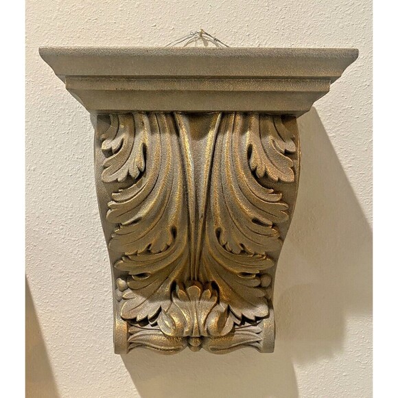 Home Interiors Vintage Set of 2 Ornate Wall Shelves - Picture 3 of 13